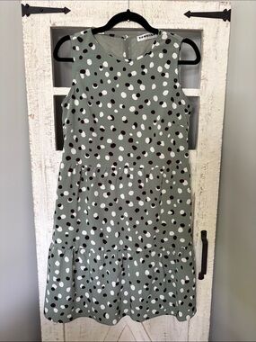 NWOT Sage Green Polka Dot Dress